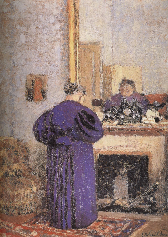 Edouard Vuillard In front of the fireplace vuillard mother